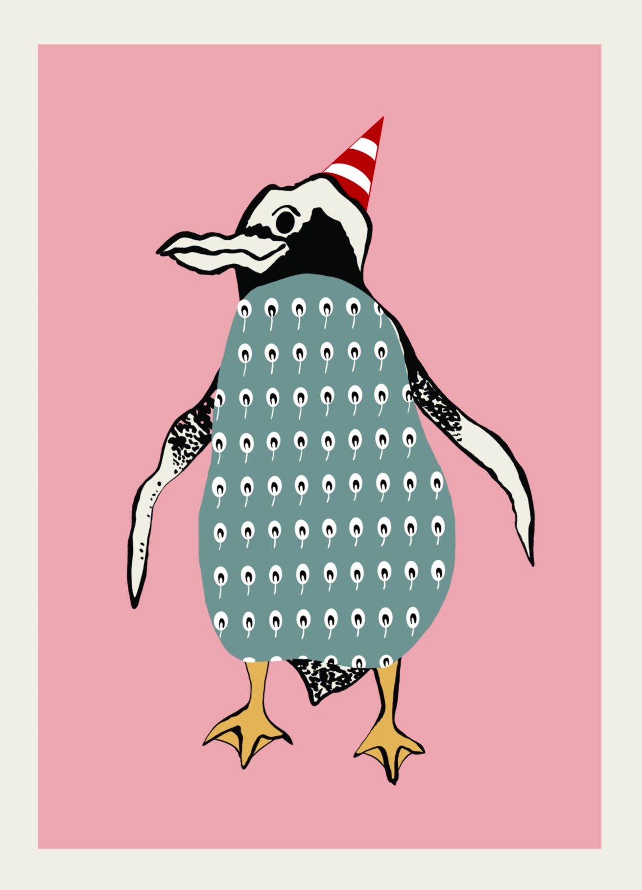 Penguin card Pink