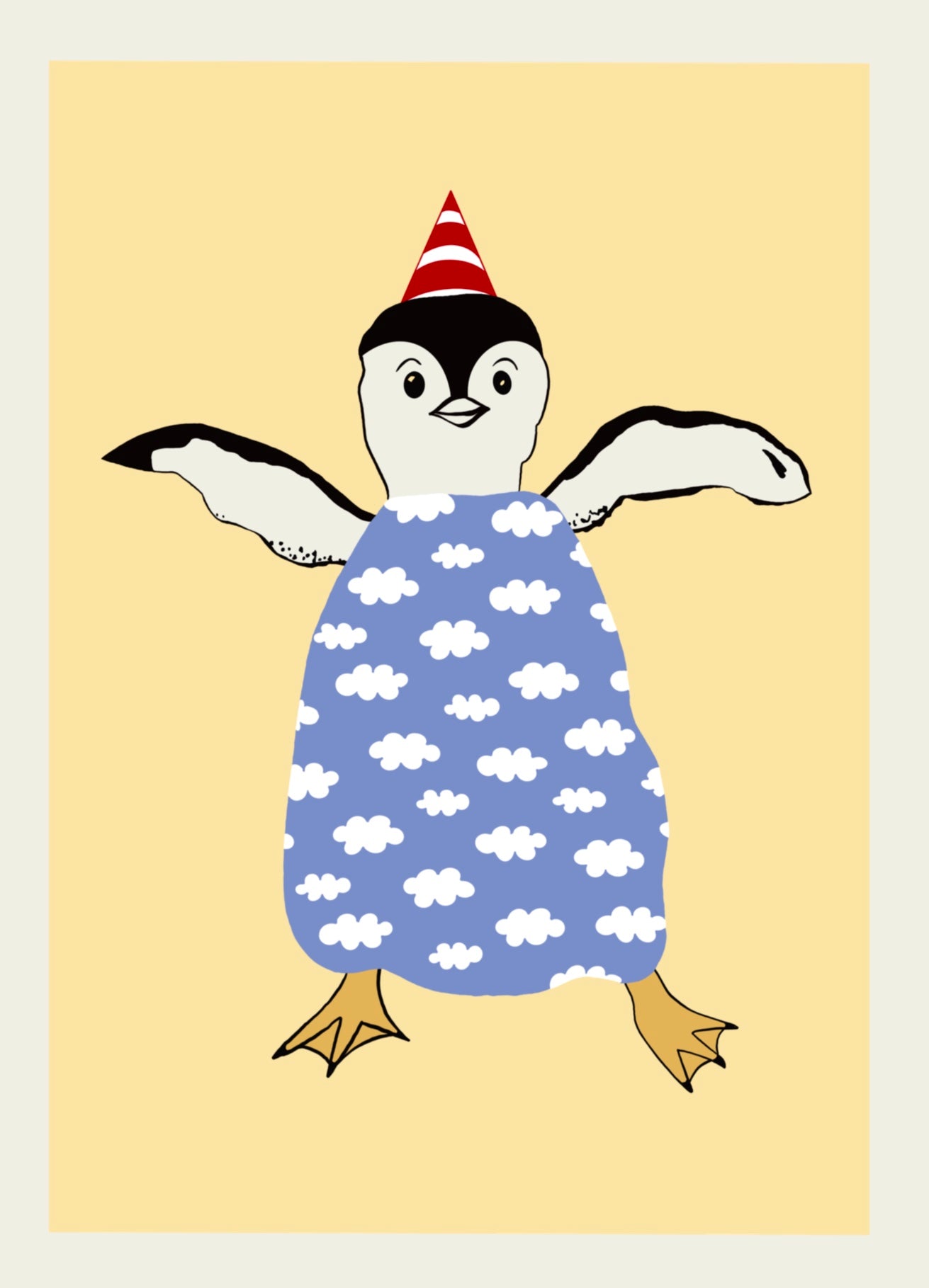 Penguin card Yellow