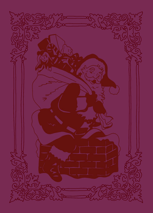 Victorian Christmas Card Pink