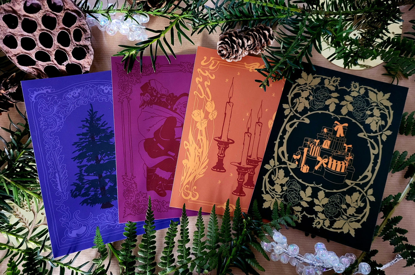 Victorian Christmas Card Set