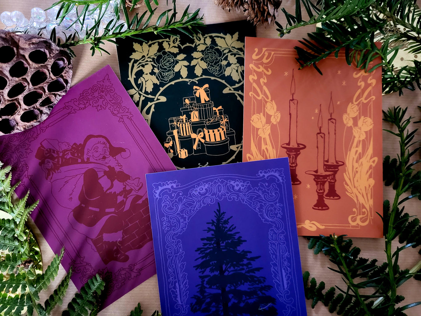 Victorian Christmas Card Set